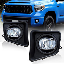 Led Fog Lights For 2014-2021 Toyota Tundra, DOT Certified, Clear Lens Set