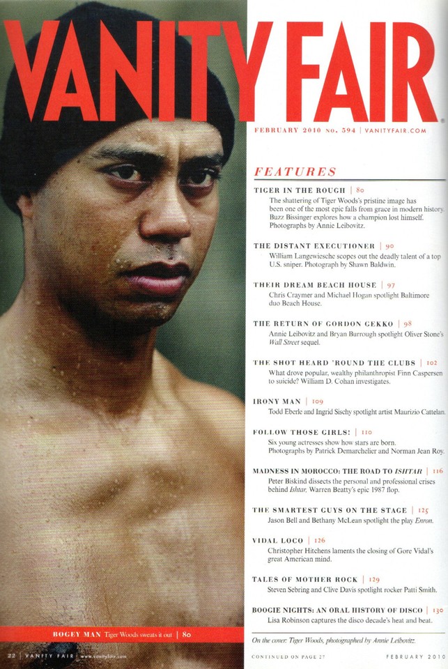 VANITY FAIR Magazine February 2010 Tiger Woods Wall Street 2 History of
