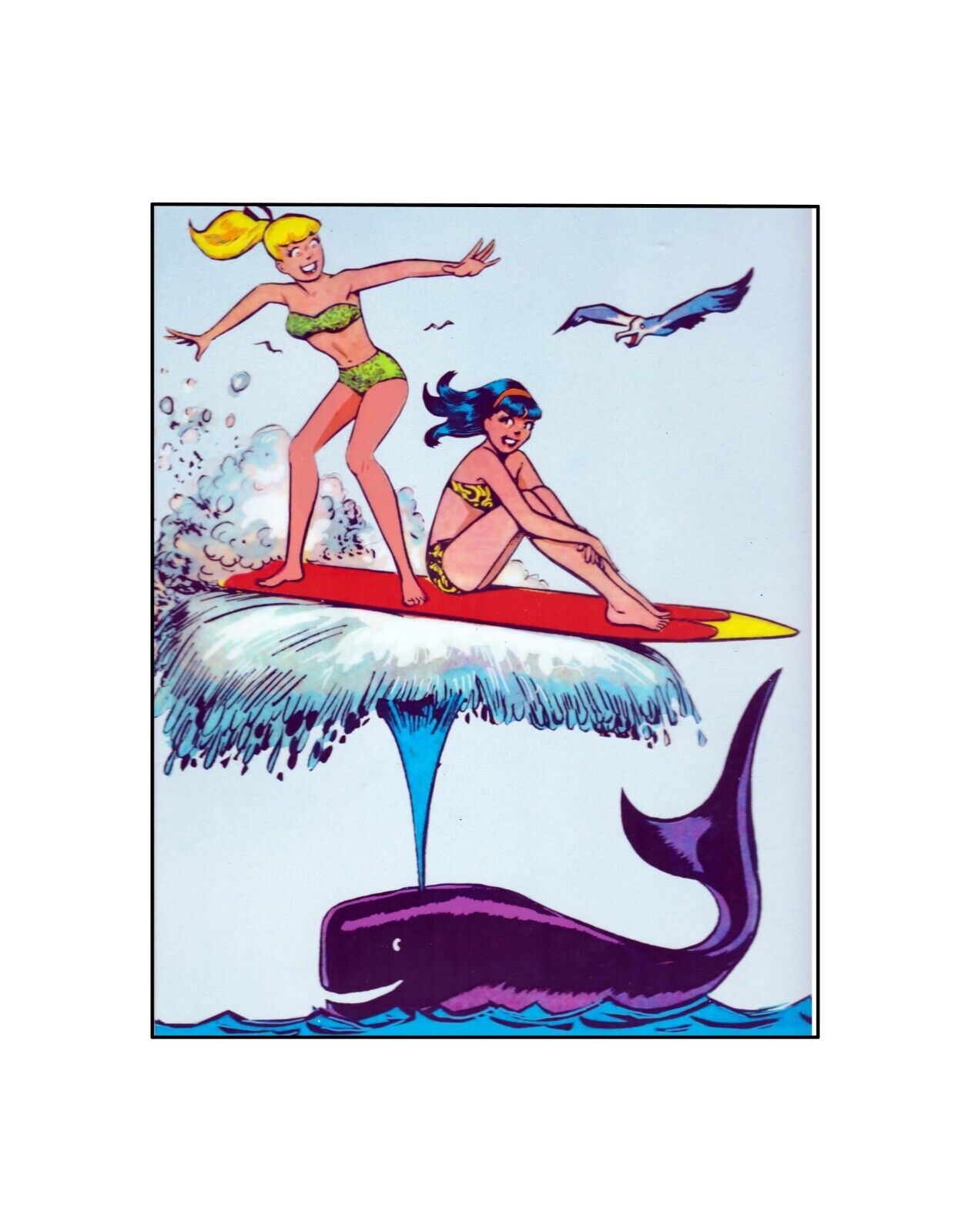 Betty and Veronica/ Surf's Up/ Archie Silver Age Comic Book Sericel/ Harry Lucie