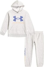 Under Armour Boys Size 6 Long Sleeve Logo Hoodie Joggers Set New NWT