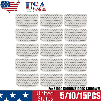 5-15PCS Microfiber Steam Mop Pads Replacement for Shark Steam Mop S1000, S1000A