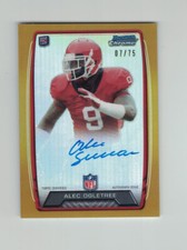 ALEC OGLETREE 2013 Topps Bowman Chrome GOLD AUTO REFRACTOR #7/75 RC Rookie RAMS