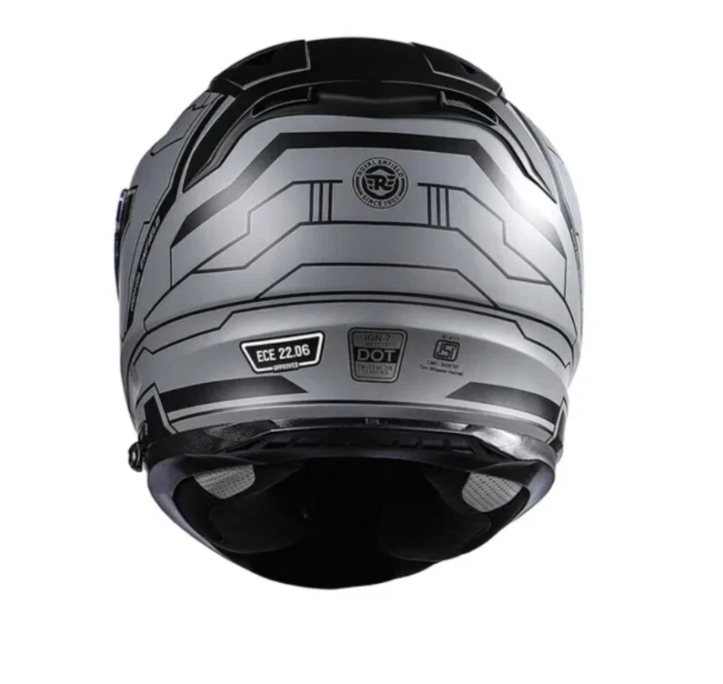 ROYAL ENFIELD METTLE FULL FACE HELMET - GREY - Image 4 of 4