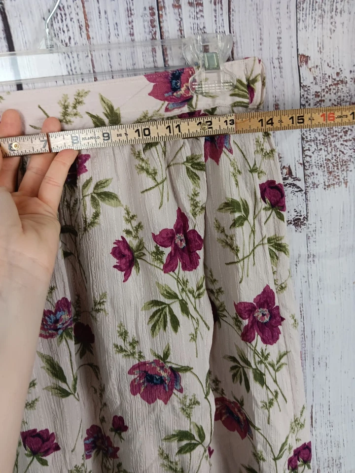 Falda American Eagle Para Mujer M Floral Tropical Boho Alta Baja Forrada Pull On Foto 4 de 4