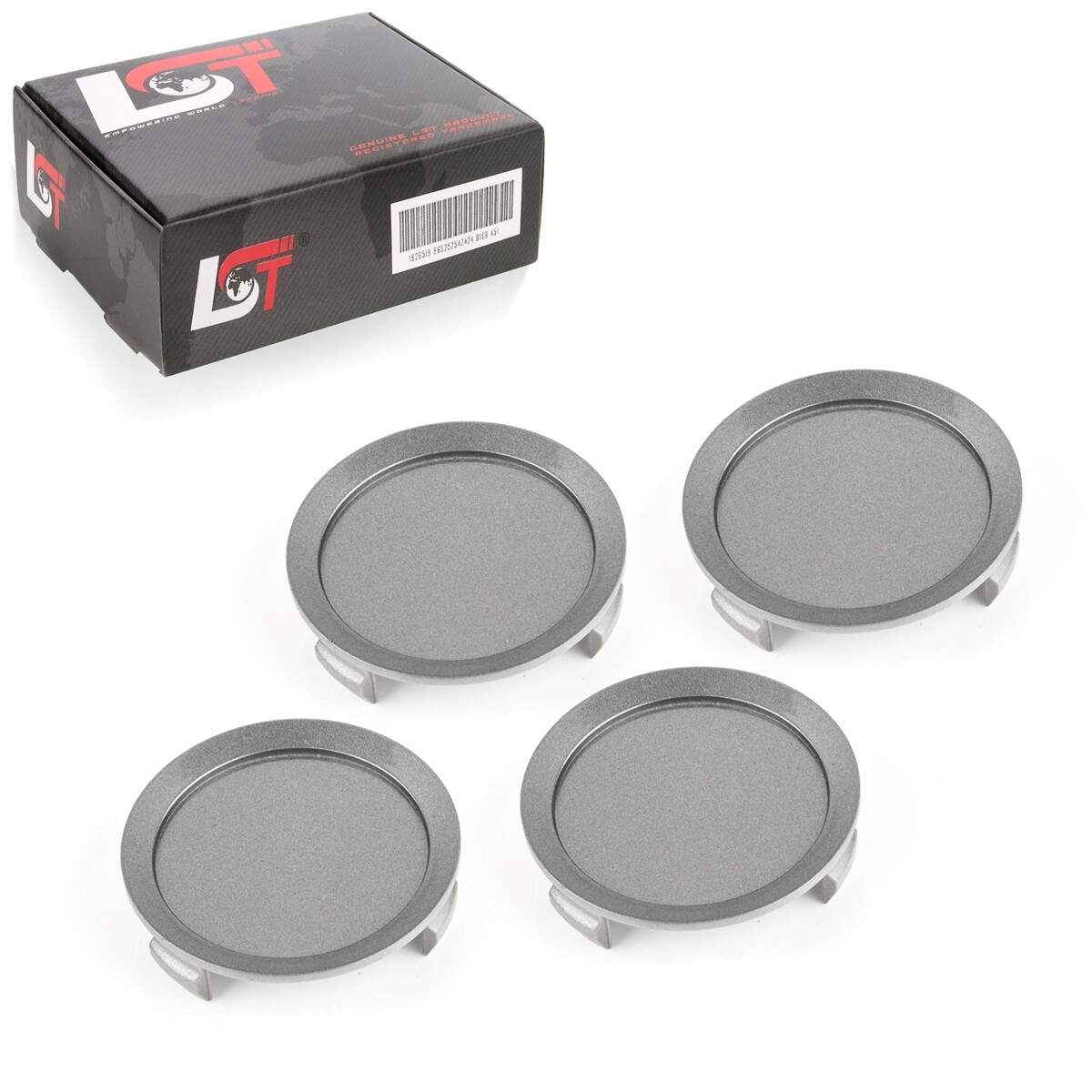 4x Universal Wheel Hub Cap Center Cap Wheel Cover Gray ø 75mm
