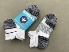 3 Pairs's Bombas Unisex Honeycomb White Running Ankle Socks Women Size M