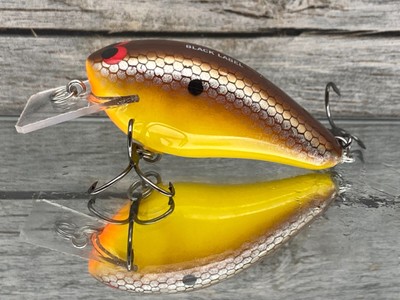 Black Label Balsa 1.5 Custom Balsa Squarebill Crankbait Spicy Mustard Color