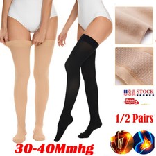 Thigh High Compression Socks 30-40 mmHg Support Stockings Surgical Varicose Pain