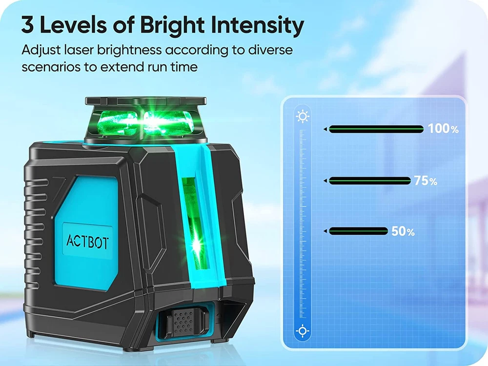 Green Laser Level Self Leveling Horizontal Vertical Tilt Straight Cross Line
