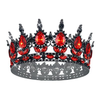 #ad Black Red Queen Crown Tiaras for Women Costume Party Hair Accessories Princess $17.01