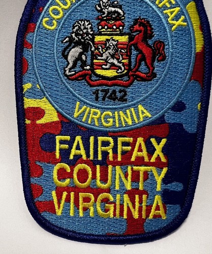 Neu Fairfax County Virginia blau Autism Awareness Polizei Aufnäher FCPD Abt. - Bild 5 von 14