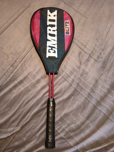 Emrik Blitz Graphite Squash Racquet - Vgc With Cover 27" Long - Afbeelding 7 van 7