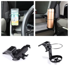 2PCS Dashboard Cup & Cell Phone Holder Mount For LR Defender 90 110 2020-2023