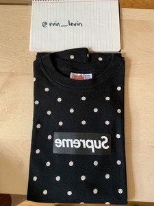 supreme cdg box logo polka dot