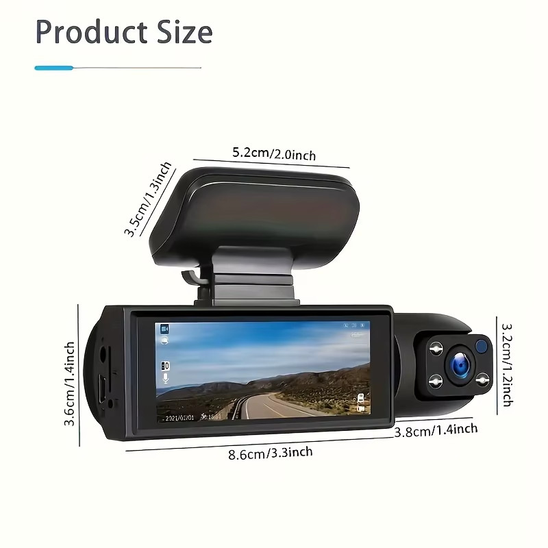 Dashcam WIFI Auto Telecamera per Auto Dashcam Anteriore e Posteriore 1080p - Miniatura 9