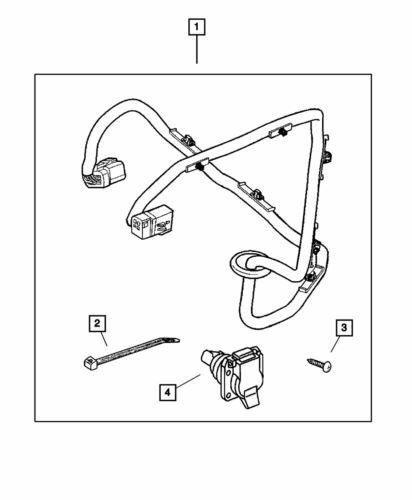 Kit de cableado para remolque trasero para Dodge Dakota 2004 (N/P 82208816)