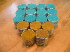 Readicut  100% 6 Ply Wool Yarn Lot of 17 Pks Total #35 Turquoise & #88 Old Gold