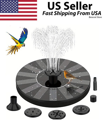 Solar Power Bird Bath Fountain Pump Upgrade 1.4W Solar Fountain with 4 Nozzle