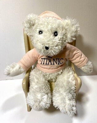 UNIPAK White Teddy Bear Curly Plush Stuffed 16  Titanic Peach Hoodie 2013