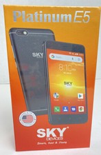 SKY Devices Platinum E5 Phone Quad Core Android 8.1 GO Edition White
