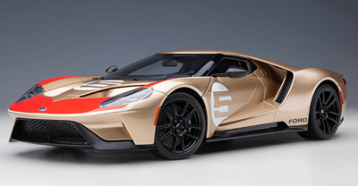 1/18 AUTOart 1/18 Ford GT Heritage Edition Holman Moody Model Car 72928
