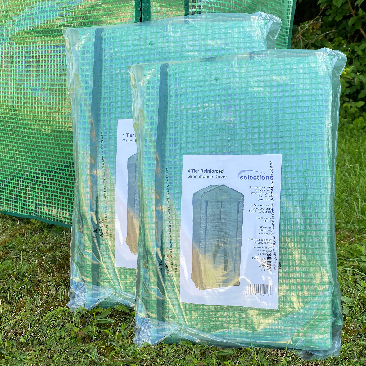 Replacement 4 Tier Mini Greenhouse Cover Reinforced - Pack of 2