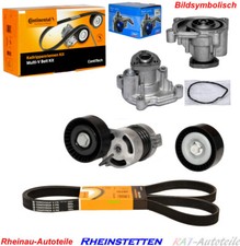 CONTINENTAL 6PK1733K3 Keilrippenriemensatz+SKF Wasserpumpe AUDI VW SEAT SKODA