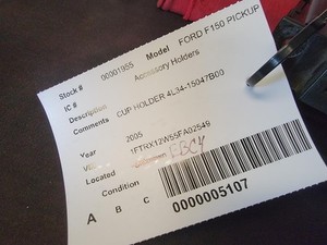 2004-2008 Ford F-150 Dash Cup Holder Ash Tray Woodgrain 4L34-15047B00 OEM