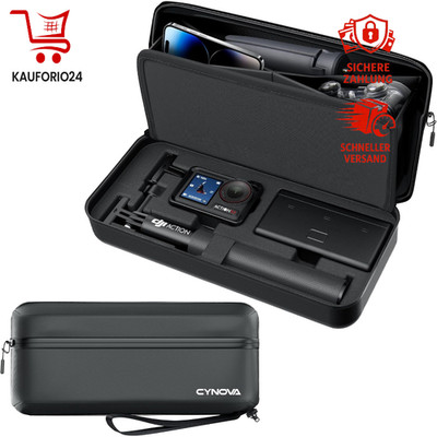 Tragetasche Hard Shell Schwarz für Osmo Action 5 Pro Zubehör Reise Kamera