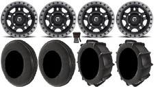 Fuel Anza Black 14 Wheels 28 Dune Tires Honda Pioneer