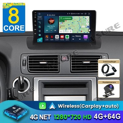 Mit DAB+Für Volvo C70   S40 C30 2016-2014 4+64GB Android 14 Autoradio Navi Kam