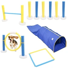 Dog Hurdle Training Toy Pet Indoor Vent Energy Set Interactive Fun Tunnel Toy
