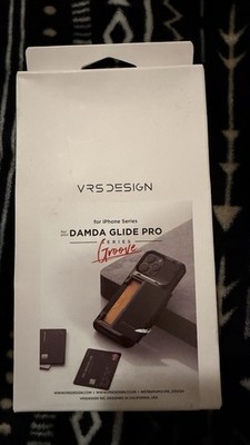 VRS Design Damda Glide Pro Groove Wallet Case for iPhone 14 Pro Max, Black