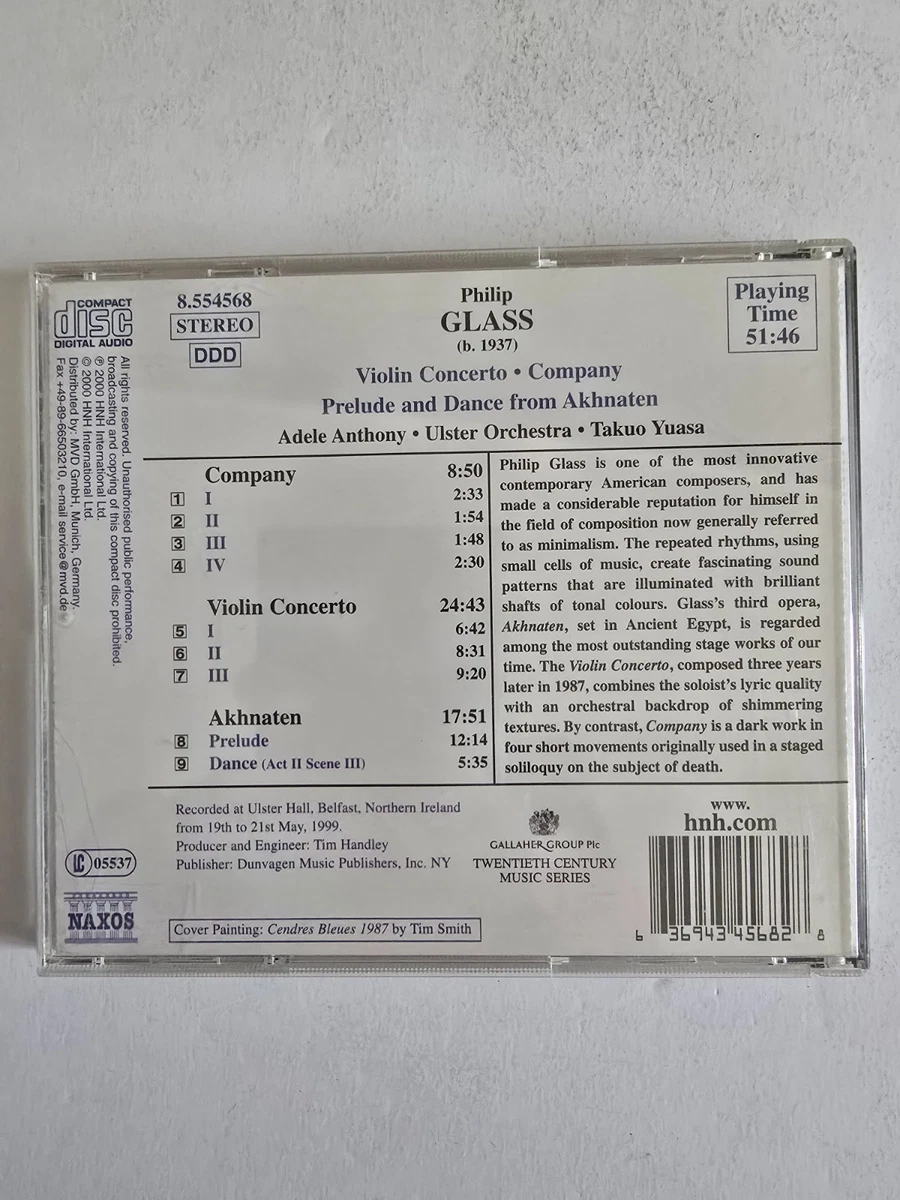 Philip Glass - Violin Concerto (CD)