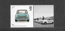Cars the Mini Police Car  Great Britain 1st class stamp  + label-mnh-2009-
