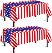 Pack Patriotic Tablecloth, Th of July Decorations Red White and Blue Tablecloth