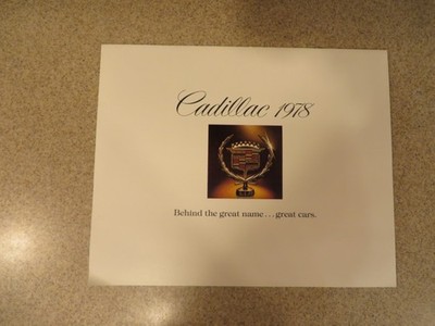 VINTAGE ORIGINAL 1978 CADILLAC FULL LINE  SALES  BROCHURE