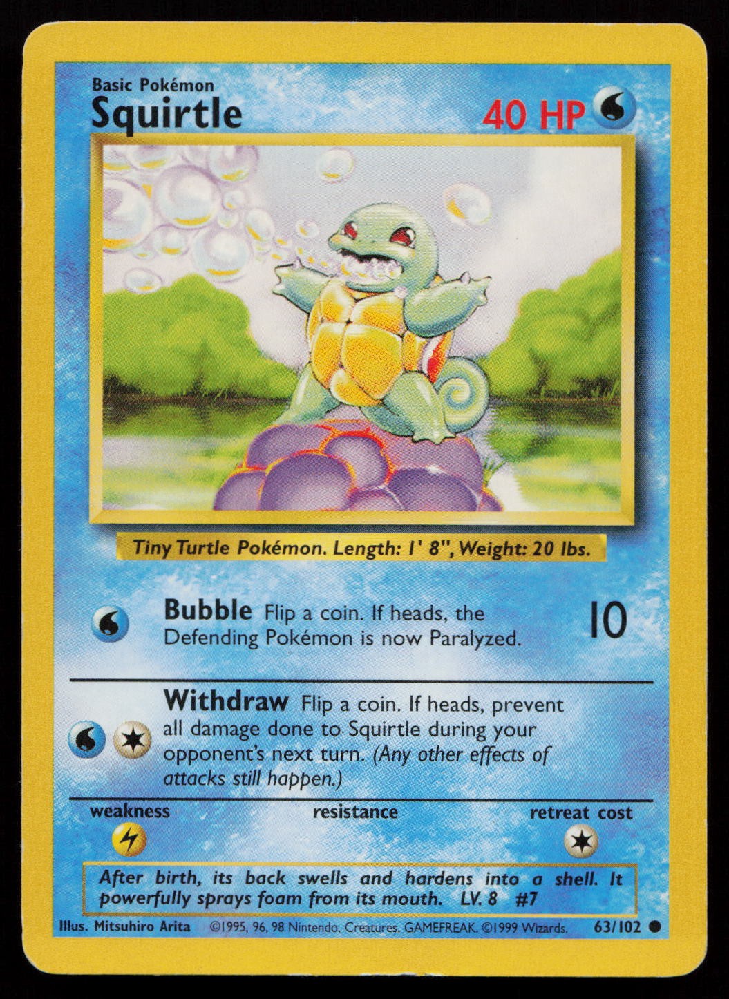 SQUIRTLE - 63 / 102 - MP - Base Set Unlimited