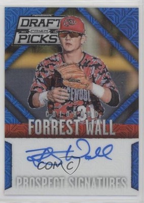 2014 Panini Prizm Perennial Draft Picks Blue Mojo 3/75 Forrest Wall Auto 0u2j