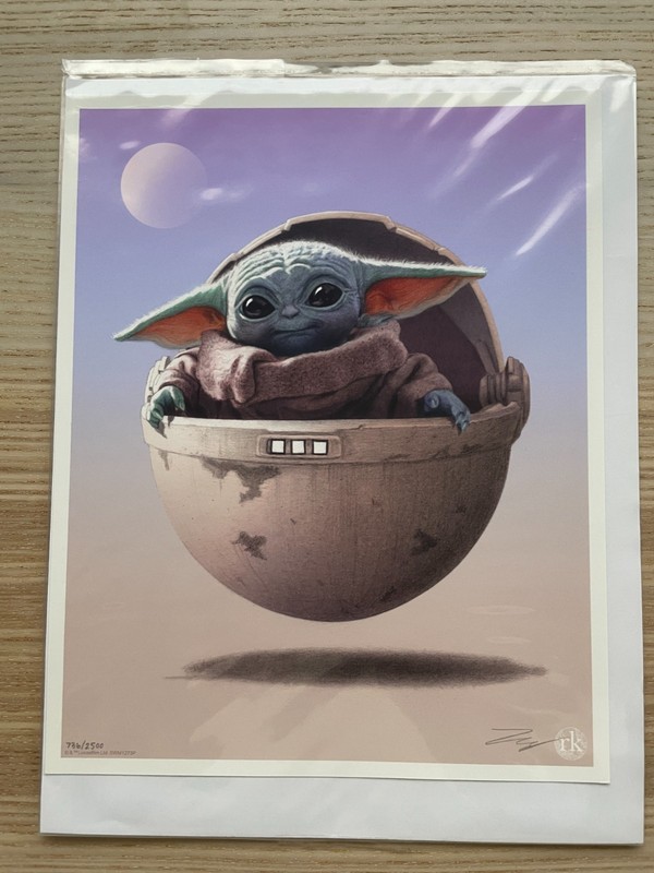 Grogu The Bounty By Rory Kurtz Baby Yoda Mandalorian Star Wars 8x10 #’d Disney