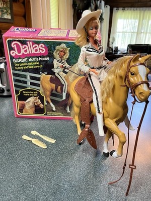 vintage 1980 Mattel #3312 Dallas Barbie Doll's Horse in original box