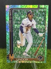 2025 Topps Series 1 Green Foil Francisco Lindor #350 New York Mets