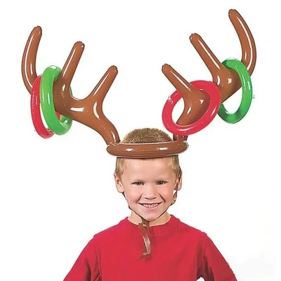Reindeer Ring Toss Antler Game Christmas Family Kid Fun Toy Party Games Xmas Elk
