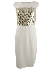 Vince Camuto Women's Mesh Sequin Bodycon Dress