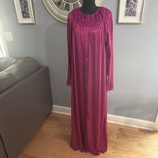 Vintage Danbury Nylon Lace Nightgown USA Made Large Tall 6549
