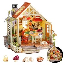 Rolife DIY Miniature House Kit Sunlit Farmhouse Kitchen Dollhouse Toy Teen Gift