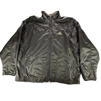 Nike ACG Reversible Jacket Mens 2XL Black Brown Sherpa Teddy Gorpcore Outdoor