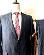 Brooks Brothers Makers 1818 Saxxon Suit 42 Long - 36W x 33L Fitzgerald Dark Gray
