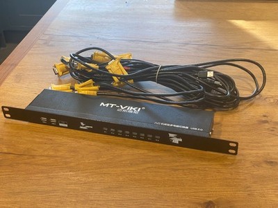 MT VIKI 8 Port KVM Switch VGA USB Rackmount Console Switcher 8 in 1 Out