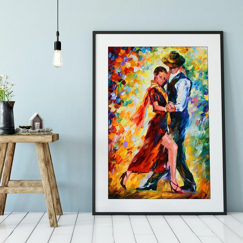 Man and Woman Dancing Canvas Painting Wall Art Poster & Print Home Decor Mural - Image 2 of 4